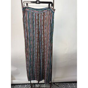 Love Tree Womens Tribal Pattern Wide-Leg Pants Large
